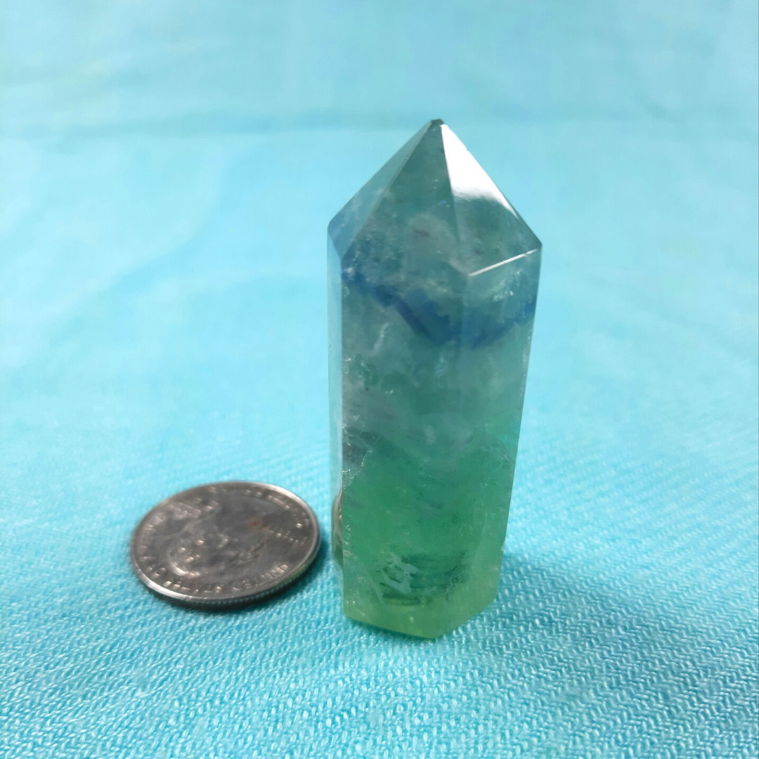 Rainbow Fluorite Point