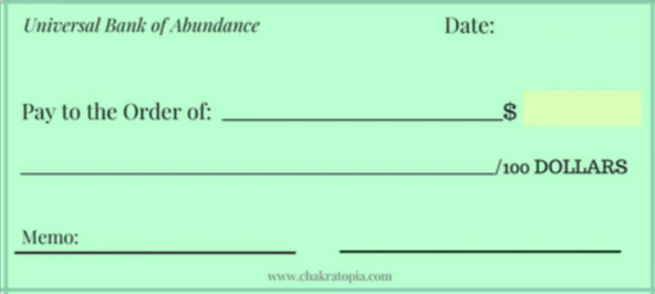 New Moon Checks: Law of Abundance